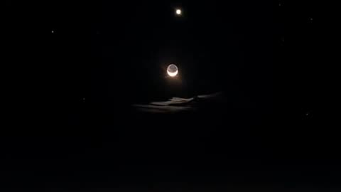 Moon setting or passing?