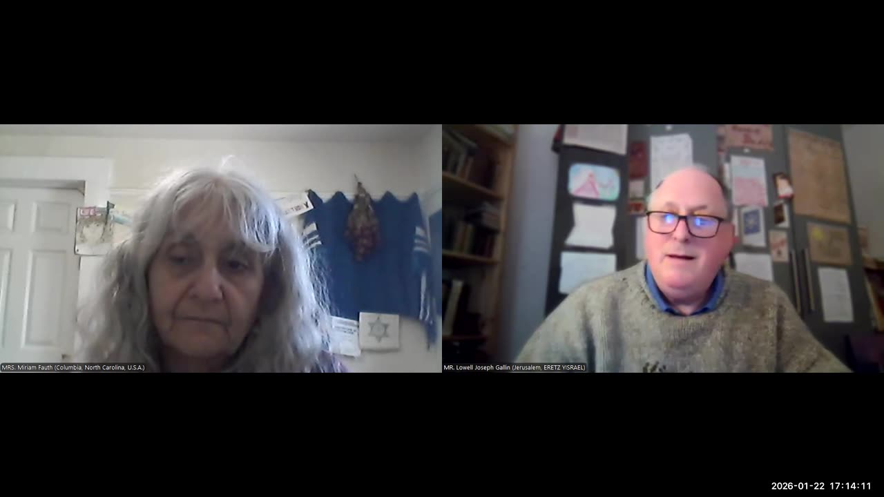 R&B Monthly Seminar: R&B Exploring the Jewish Roots Of Our Faith: Reflections and Meaningful Conversations Along Our Journey to Truth (Episode #40 -- Thursday, January 22nd, 2026). MADAM Chair: MRS. Miriam Fauth (Columbia, North Carolina, U.S.A.)