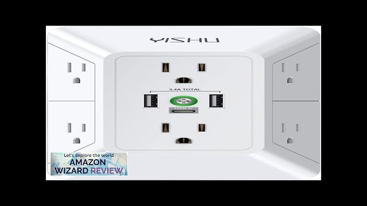 Multi Plug Outlet Surge Protector YISHU 3 Sided Power Strip Review