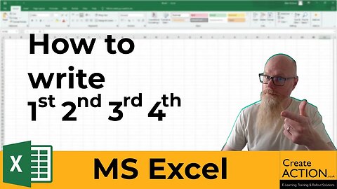 How to write 1st 2nd 3rd 4th in Excel