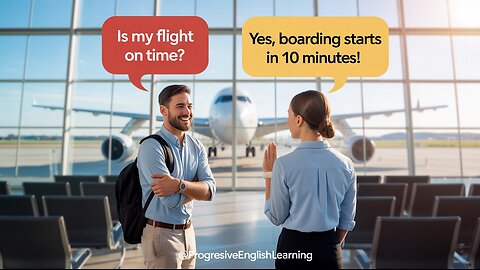 ✈️ Airport English Conversation Practice #AirportEnglish #SpokenEnglish #ProgressiveEnglishLearning