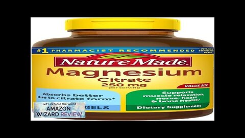 Nature Made Magnesium Citrate 250 mg per serving Magnesium Supplement for Muscle Review