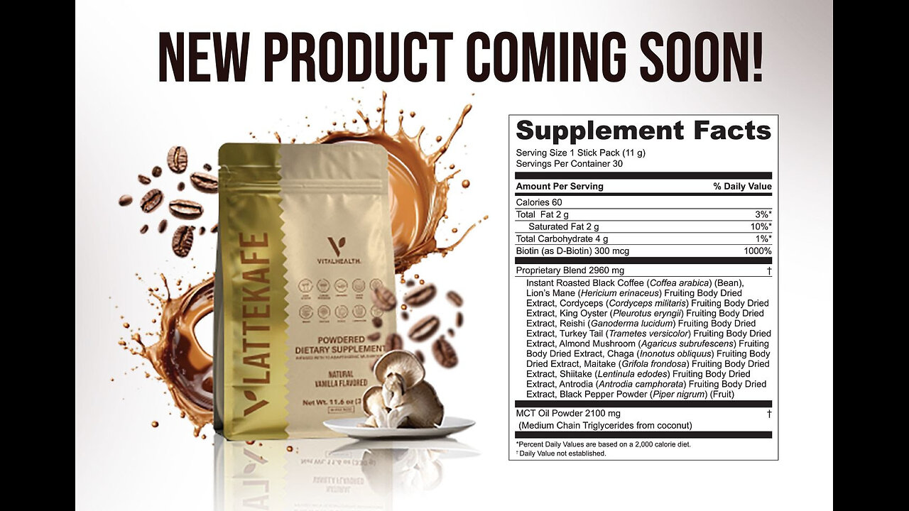Vital Health Latte Kafe Has 10 Mushrooms to Help Your Wellness