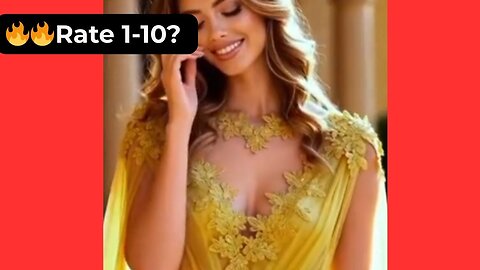 🔥 Rate This Yellow Evening Dress 1-10? | Supermodel Luxury 4K