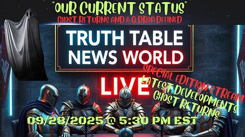"Our Current Status" Ghost Returns, Plus a Q Drop defined.