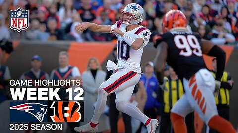 New England Patriots VS Cincinnati Bengals week 12 game highlights