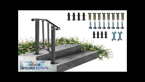 VEVOR Handrails for Outdoor Steps Fit 1 or 2 Steps Outdoor Stair Review