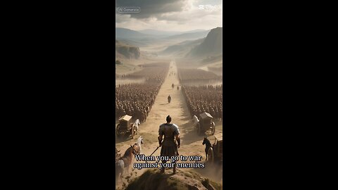 “When you go to war against your enemies and see horses and chariots and an army.. Deuteronomy 20:1