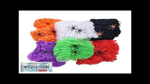 Halloween Spider Webs Cobwebs Decor Stretch Spider Webbing with 2 Spooky Fake Review