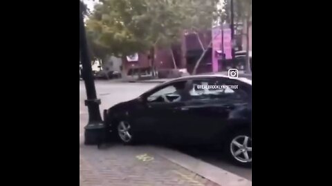 Liberal crashes car attempting to steal Trump flag, arrested. INSTANT KARMA