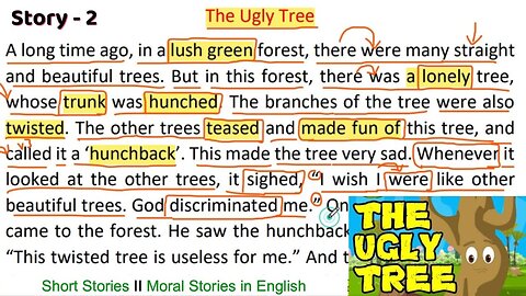 The Ugly Tree || Short English Stories || English Through Story Reading || Story Telling