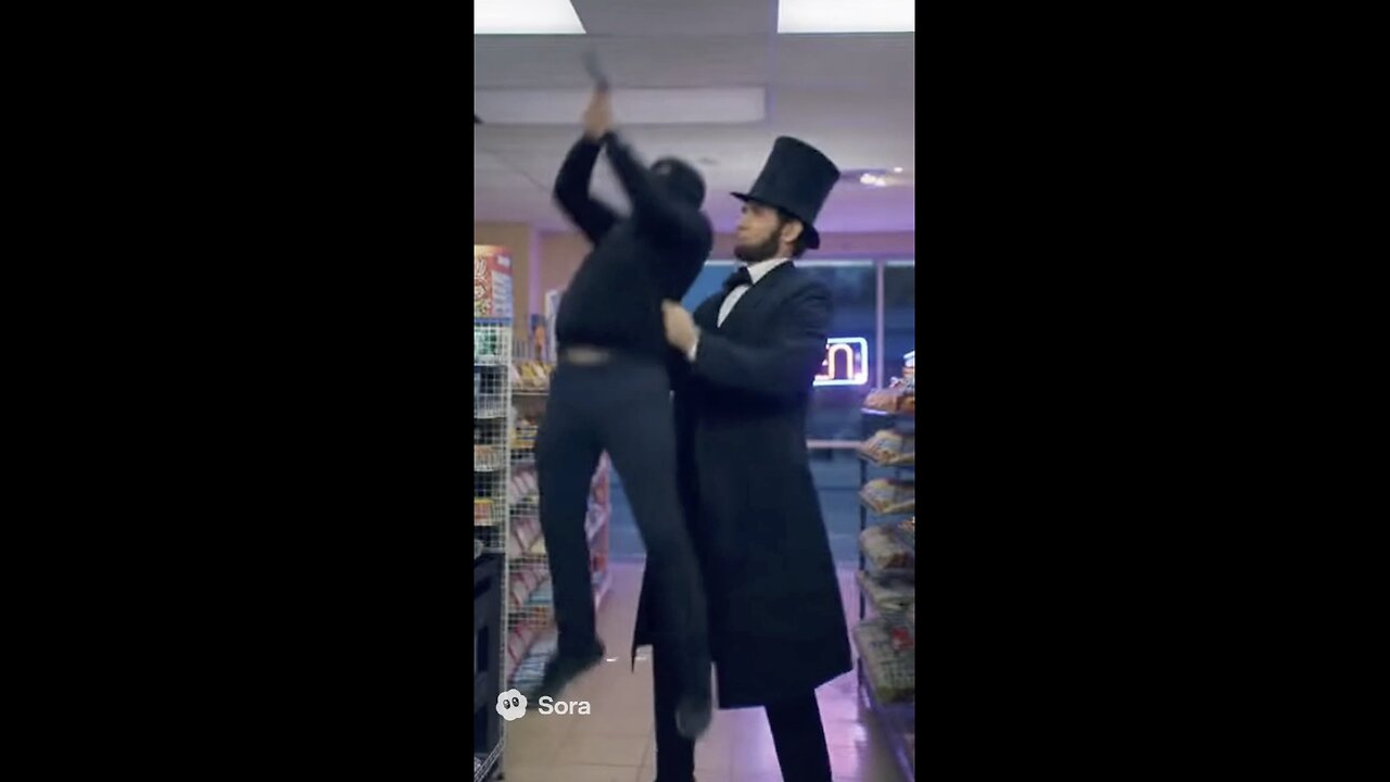 Abe Lincoln is BACK to STOP CRIME 😂