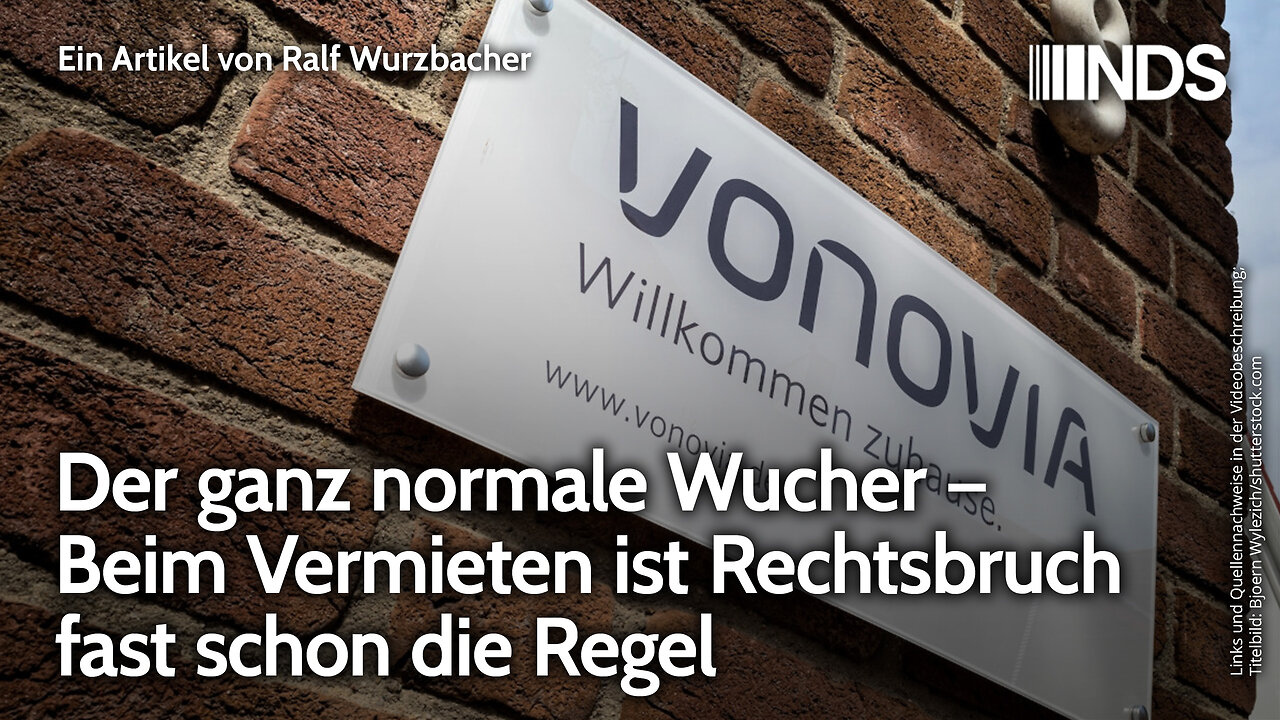 Der ganz normale Wucher – Beim Vermieten ist Rechtsbruch fast schon die Regel | Ralf Wurzbacher NDS