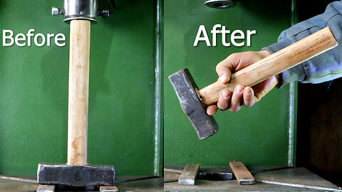 Hot To Change Handle For Hammer With Hydraulic Press