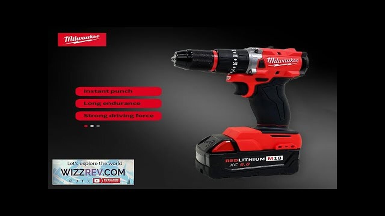 Milwaukee Electric Impact Drill 150N.m Brushless Cordless Screwdriver Rechargeable Power Review