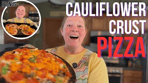 How to Make Cauliflower Pizza Crust | Bonus Pantry Pizza Recipe #pantrychallenge