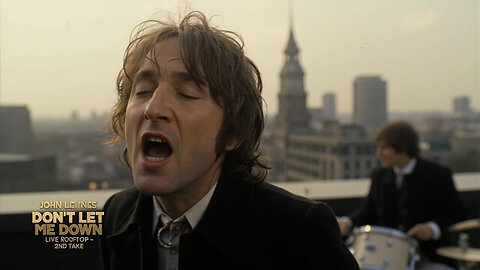 The Beatles LIVE ~ Roof Top ~ Don't Let Me Down 2nd version Portrait Format