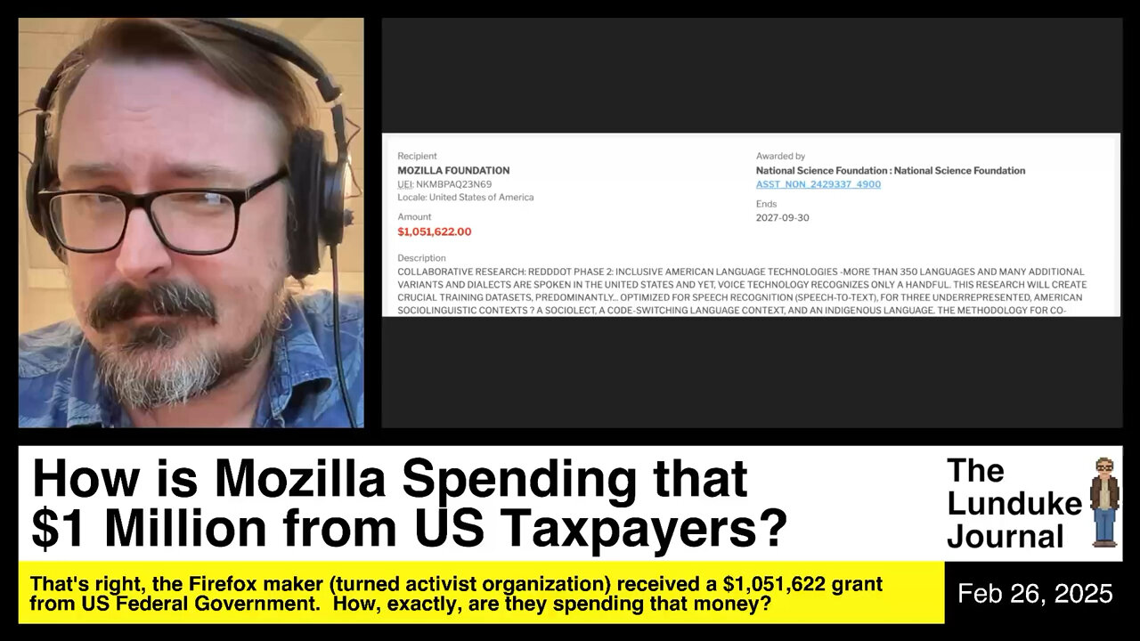 How is Mozilla Spending that $1 Million from US Taxpayers?