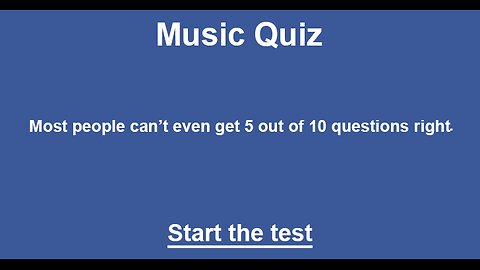 The ultimate music quiz