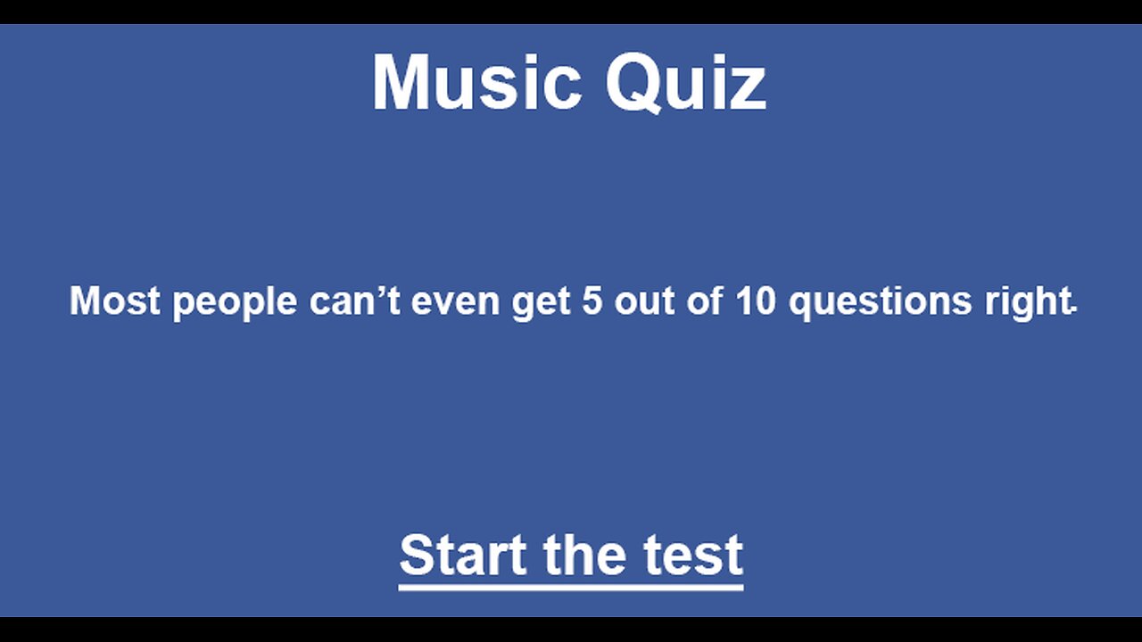The ultimate music quiz