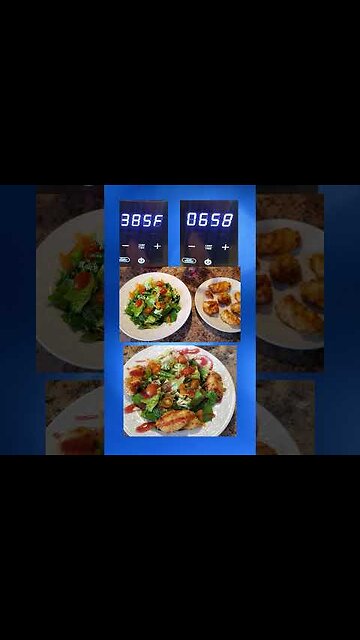 Healthy Lunch Air Fryer recipe for one with Air fryer chicken nuggets #shorts