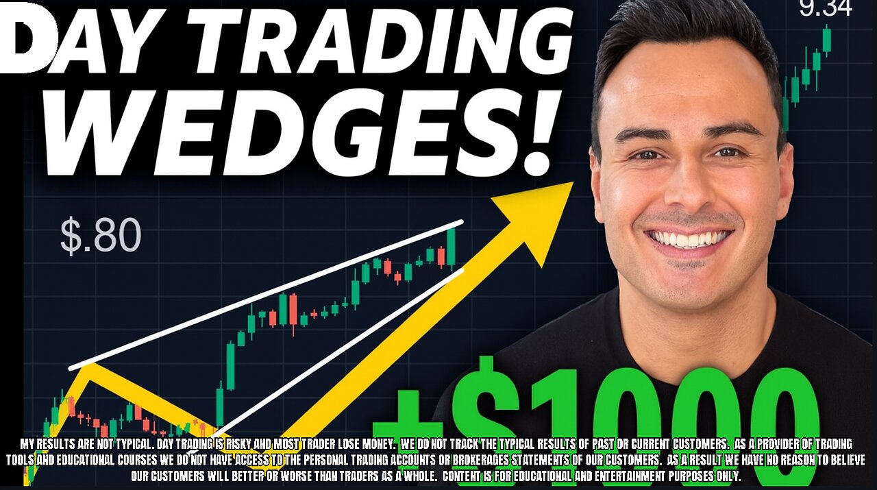 Day Trading Wedge Breakouts: 10% Wins Over and Over! (+$1000 Profit)