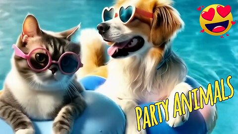 Funny Party Animals videos part 13 - Funny cats/dogs - funny animal