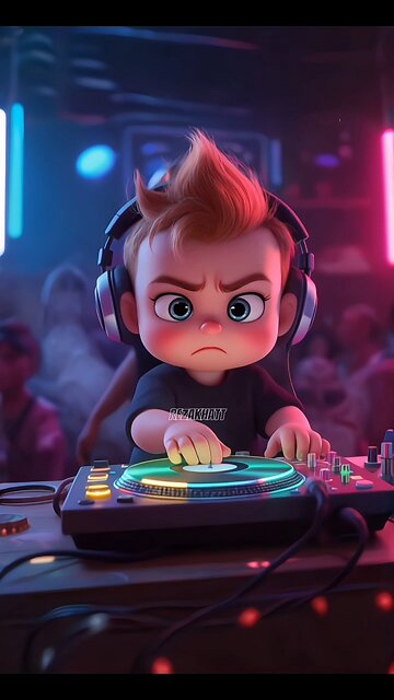 This kid takes DJ-ing VERY seriously