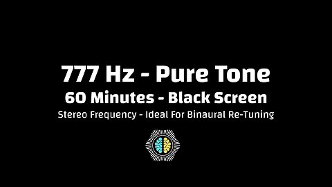 🔊 777 Hz Pure Tone | Elevation, Intuition & Frequency Alignment | 60 Minutes | Black Screen | Stereo