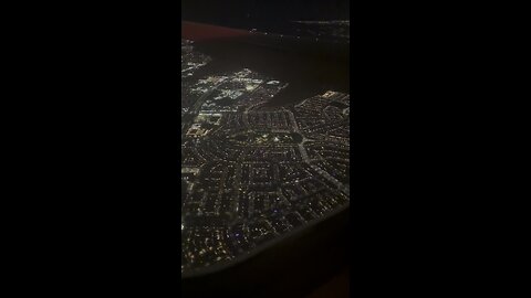 Las Vegas Flying in at Night