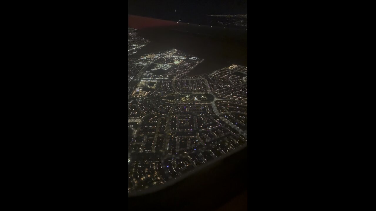 Las Vegas Flying in at Night