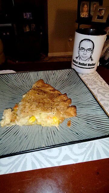 Eating Homemade Chicken Pot Pie Made By My Wife, Dbn, MI, 1/21/26