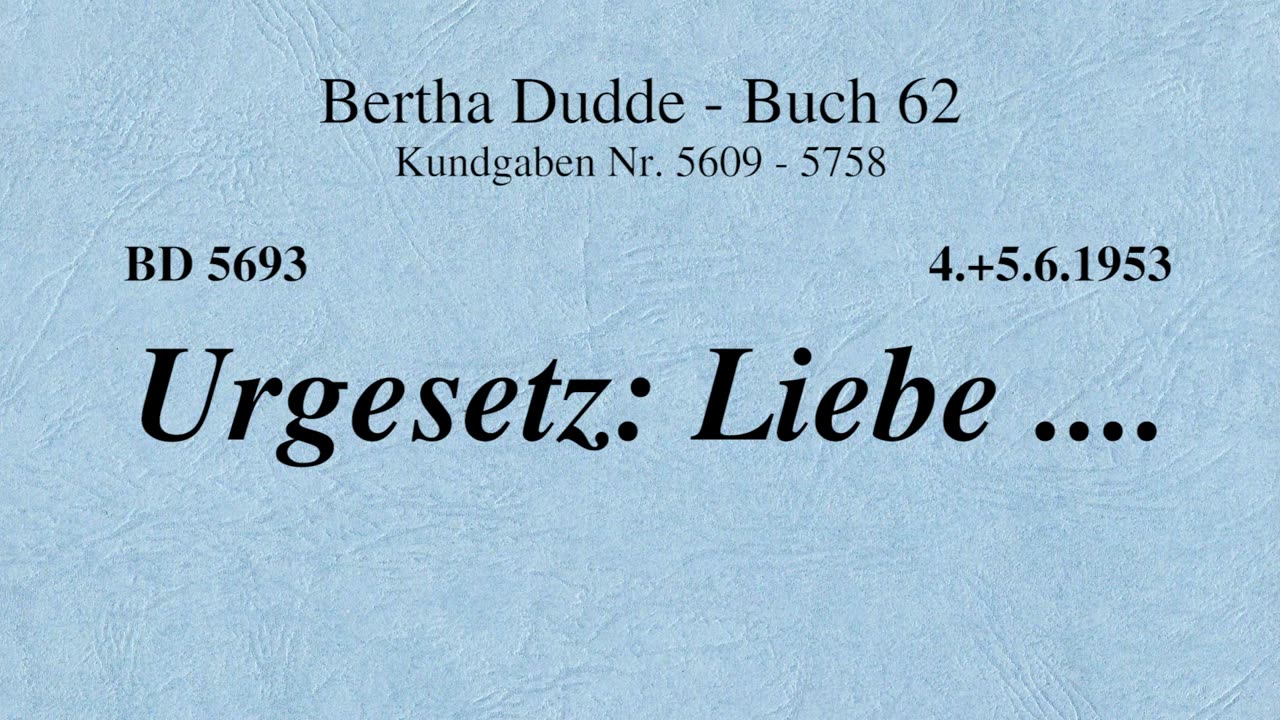 BD 5693 - URGESETZ: LIEBE ....