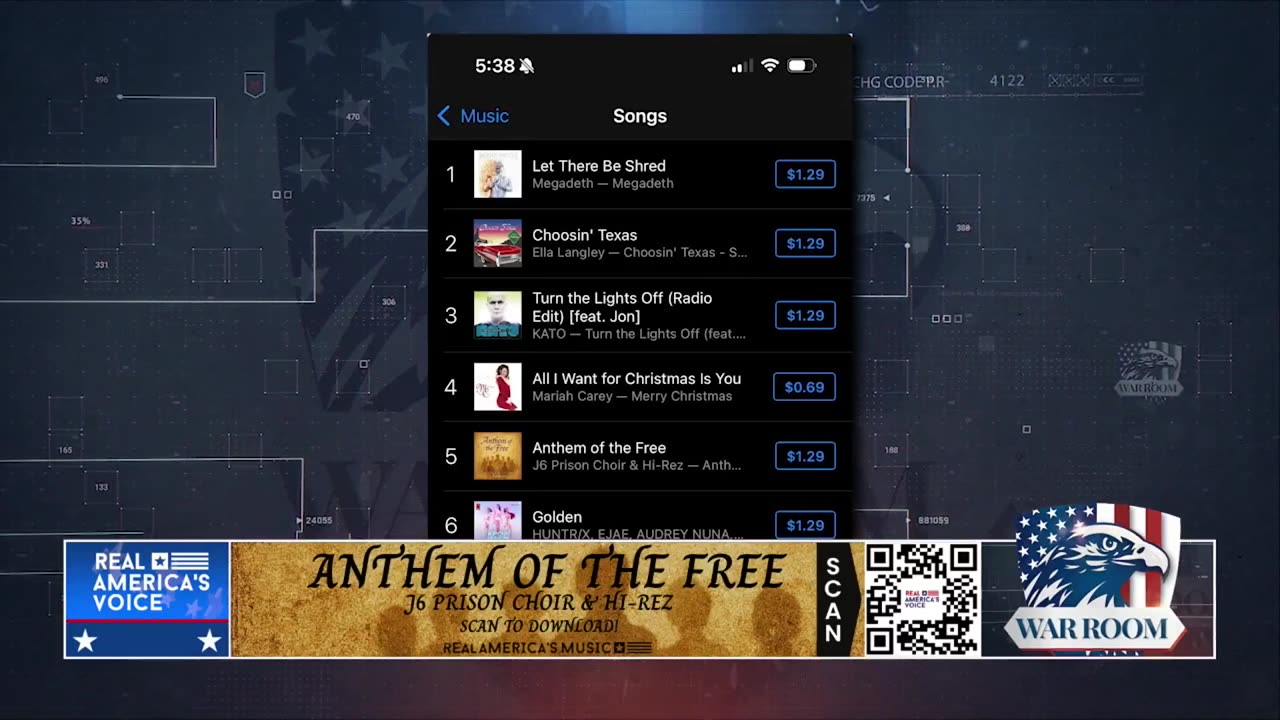 ANTHEM OF THE FREE “NUMBER 5…IN EVERY GENRE” ON ITUNES