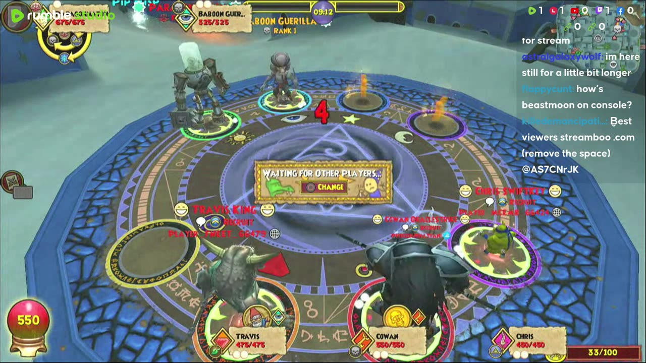 Some more wizard101 on a budget in beastmoon matches and maybe finish a boss