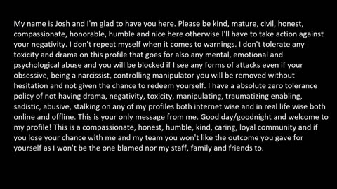 Important Statement from The Owner