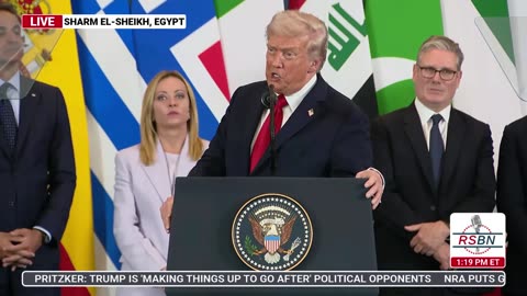 WATCH: President Trump Delivers Remarks at the 'Peace in the Middle East' Event - 10/13/25