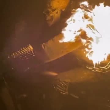 Someone trying to be a real life Ghost Rider.