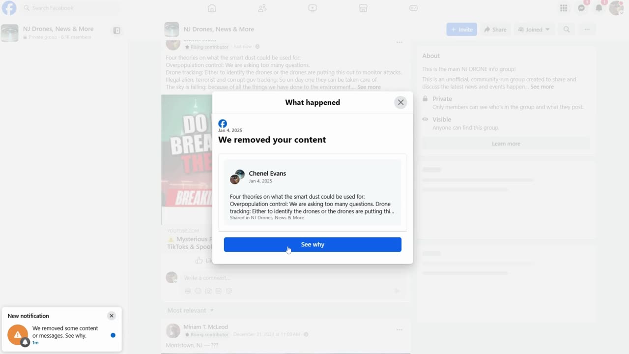 Did you know facebook does not allow spam (about fog theories) on their site?