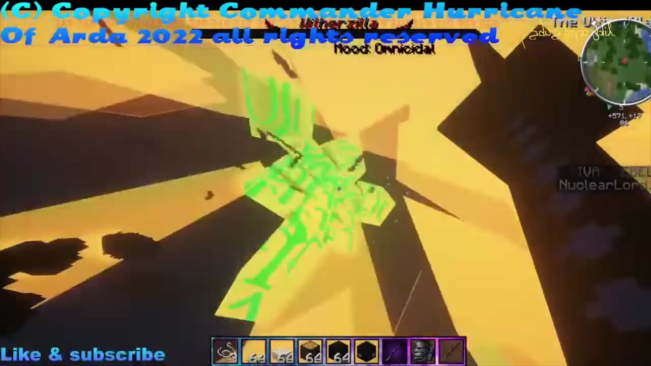 Minecraft Mob Battle Nuclear Hurricane Vs Full power Witherzilla