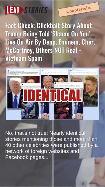 Fact Check: Clickbait Story About Trump Being Told 'Shame On You' Live On Air NOT Real - Vietpam