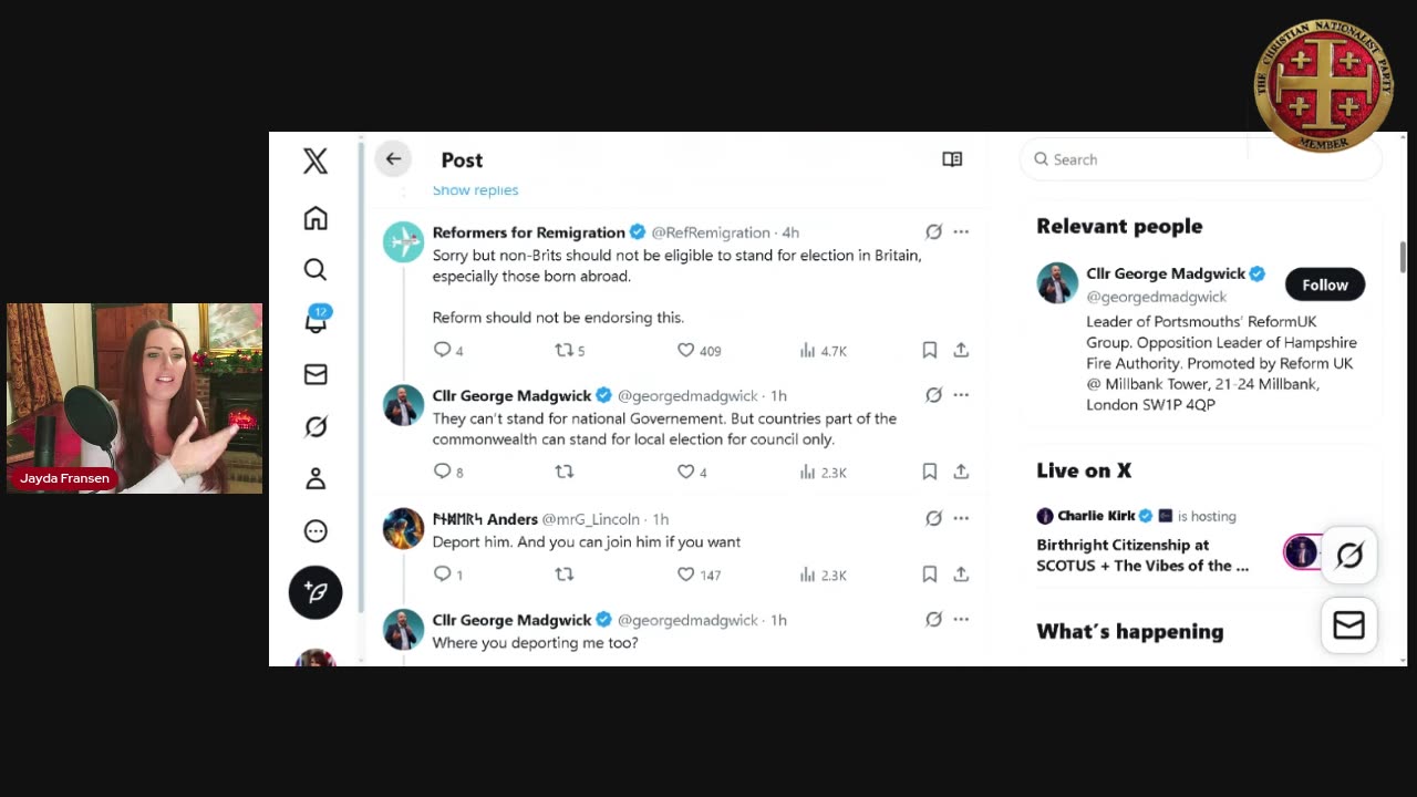 Christian Nationalist News - 8th December 2025