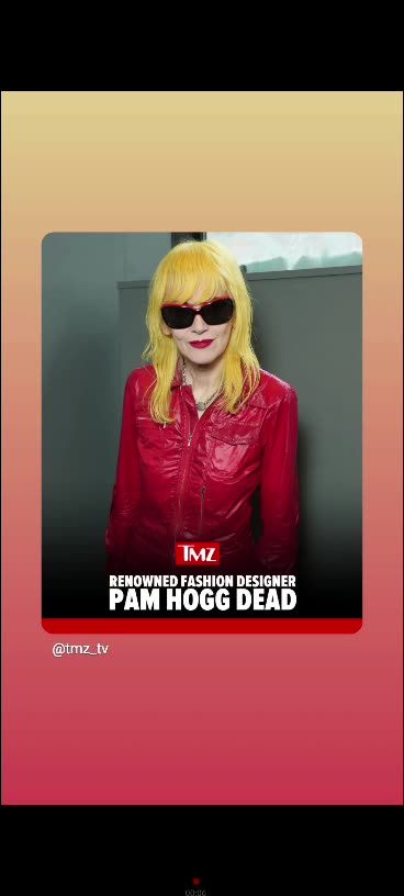 Rip to pam hogg rip to her 🙏🕊🕯⚰️🪦12/2/25