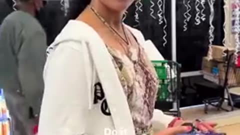 she jumps in line and declares white people don't deserve to go first...