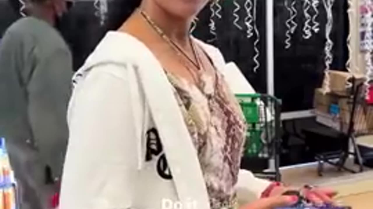 she jumps in line and declares white people don't deserve to go first...