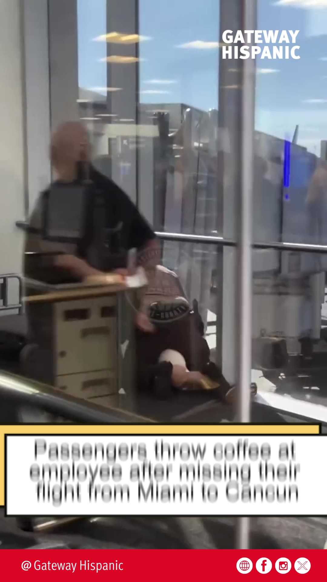 Passengers throw coffee at employee after missing their flight from Miami to Cancun