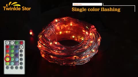 Twinkle Star 200 LED 66 FT Copper Fairy String Lights 8 Modes LED