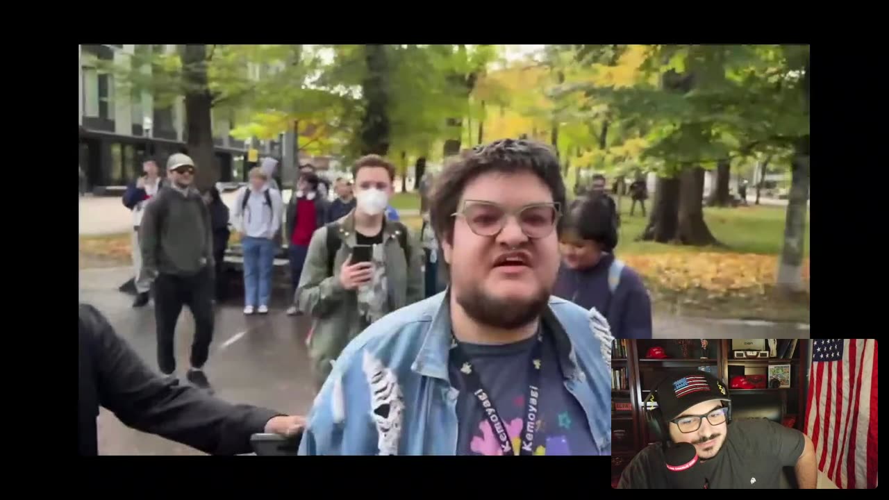#Portland #PSU #ANTIFA #ICE #Protest With #Tommy Arguing With Something