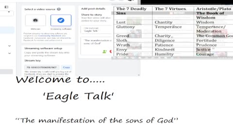 'Eagle Talk' ... “The manifestation of the sons of God”