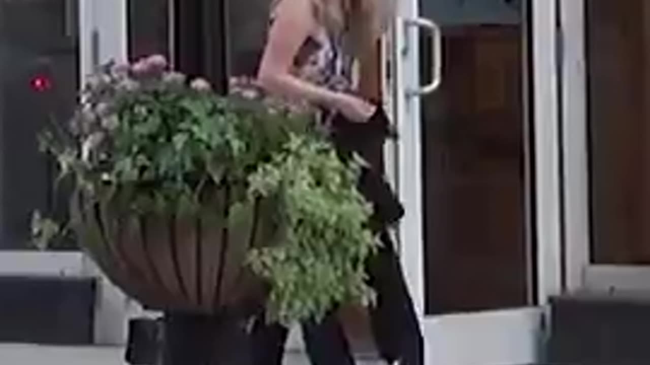 Dudes protesting against violence in front of a violin shop